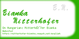bianka mitterhofer business card
